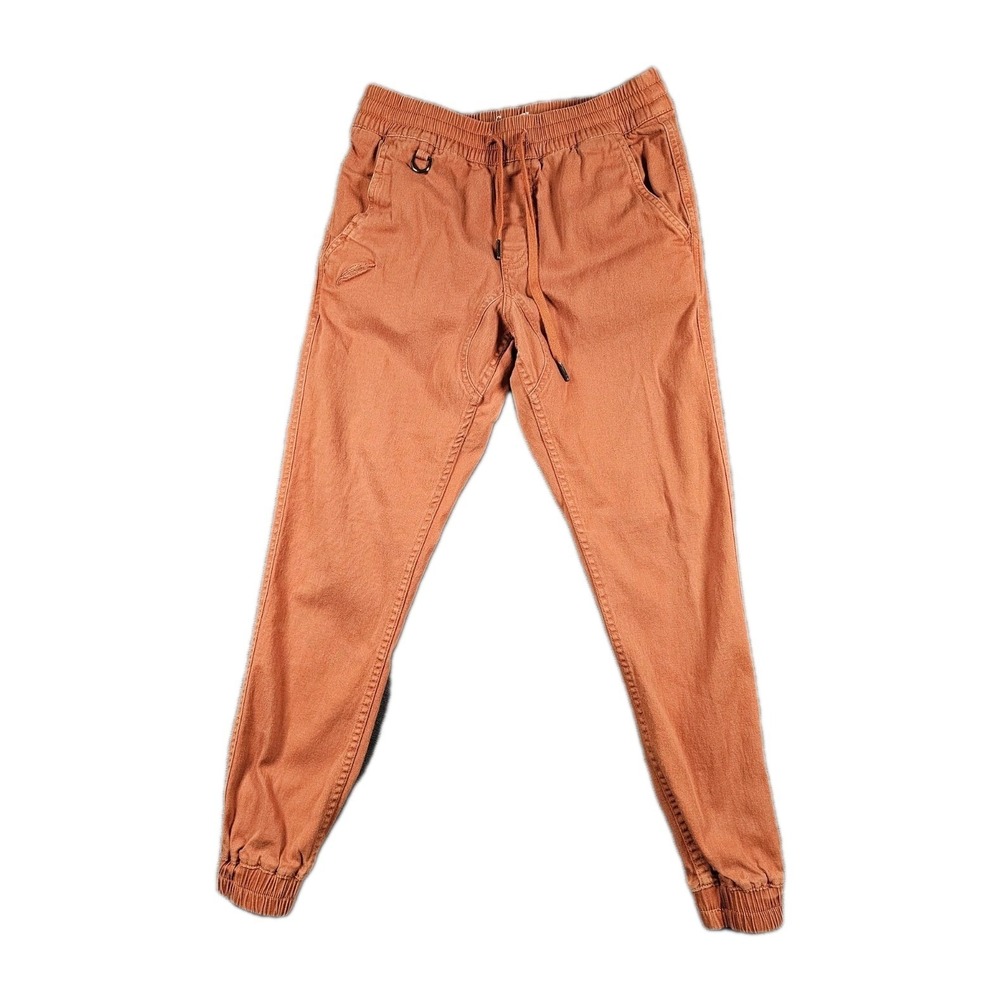 Publish Brand Legacy Jogger Pants‎ Men's 30 Rust Orange Stretch D-Ring Cuffed
